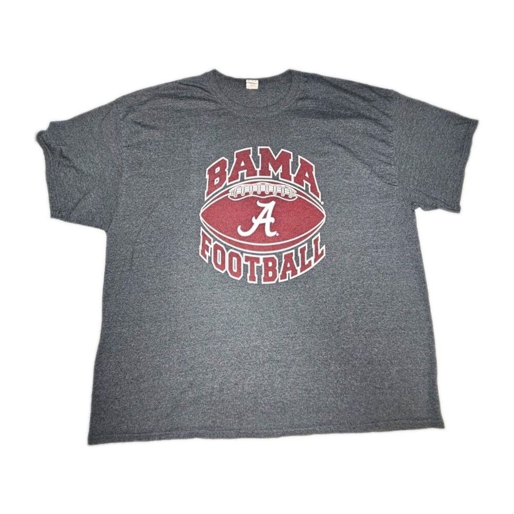 Alabama Crimson Tide Bama Football Men's 3XL Gray Graphic T-Shirt Gildan
